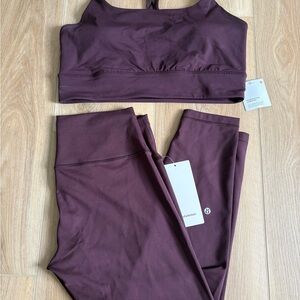 NWT Lululemon Black Plum Set